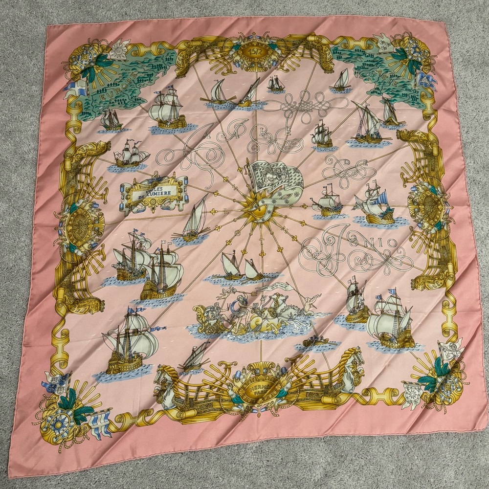 Hermes Silk Scarf - Voiles De Lumiere By Joachim Metz